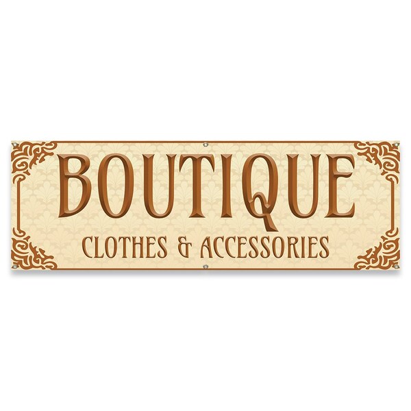 Signmission Boutique Clothes & Accessories Banner Concession Stand Food Truck Single Sided B-72-30022 - main